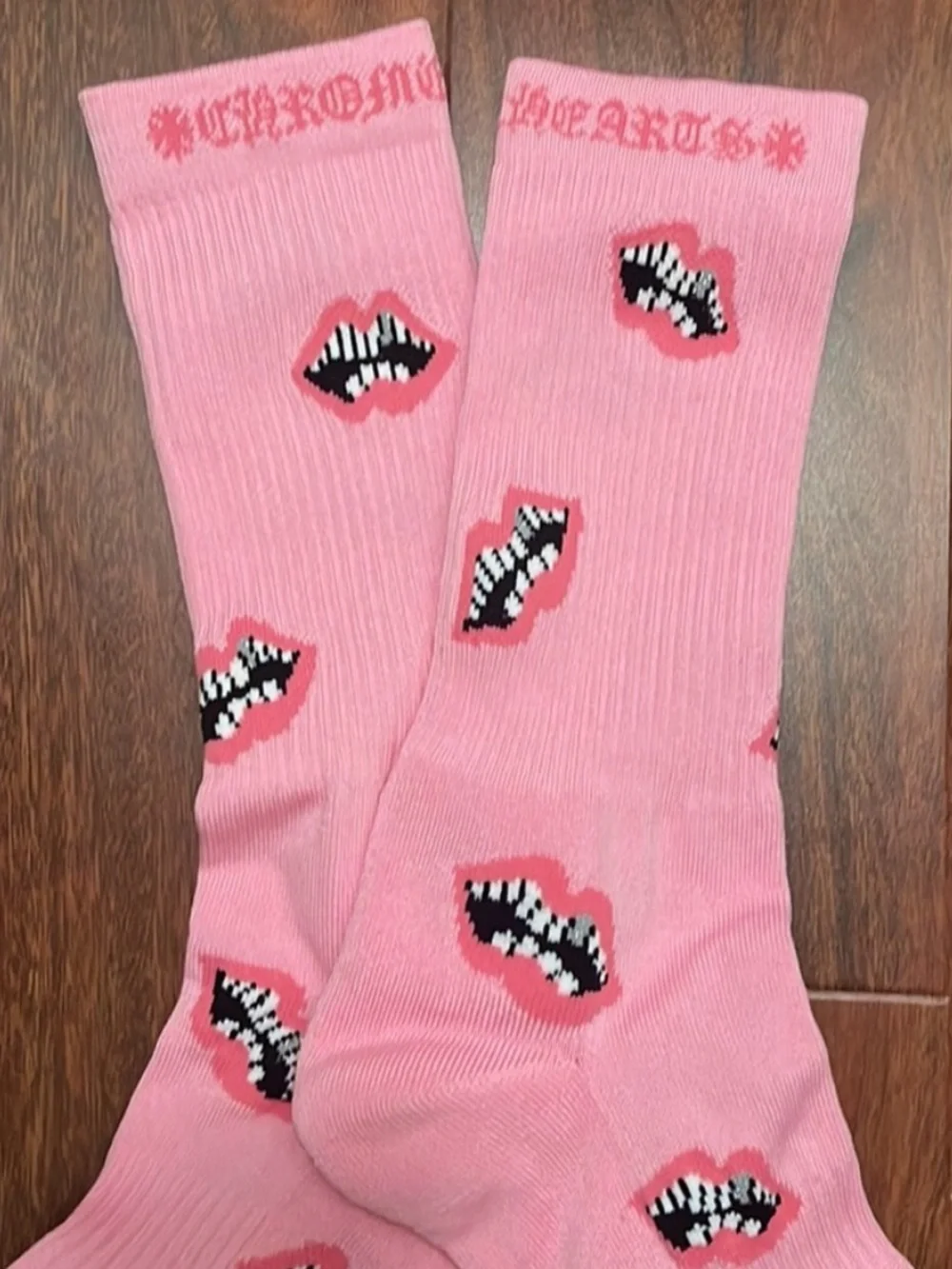 Chrome Hearts Pink Casual Socks